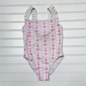 Jacadi Girl Flower Pattern One Piece Swimsuit